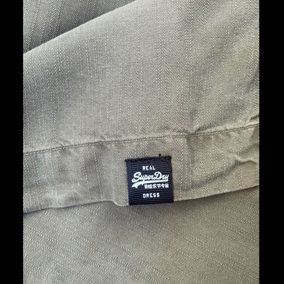 NWT Superdry Tencel Racer Olive Green Dress - 90s - Picture 6 of 6